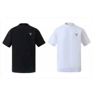 프라다 【잔디집2】 리나일론 로고 반팔 티셔츠（세븐）