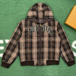 루이비통 【잔디집】 테일러드 후디드 블루종（레어）