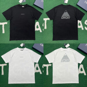 디올 【잔디집】 x 데상트 릴렉스 코튼 저지 반팔 티셔츠（레어）