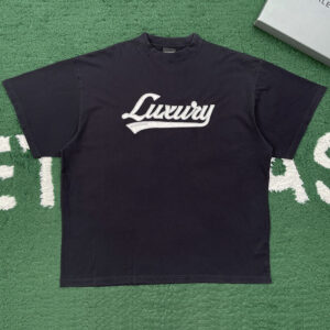 발렌시아가 【잔디집】 럭셔리 스크립트 오버사이즈 반팔 티셔츠（레어）