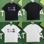 구찌 【잔디집】 로고 프린트 반팔 티셔츠（레어）