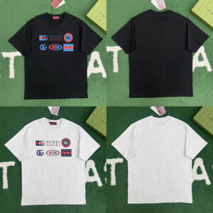 구찌 【잔디집】 로고 프린트 반팔 티셔츠（레어）