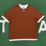 프라다 【잔디집】 레이어드 디테일 반팔 티셔츠（레어）