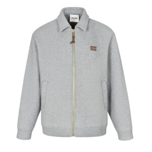 미우미우 【잔디집2】 파나마 코튼 봄버 자켓（세븐）