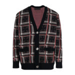 크롬하츠 【잔디집2】 브레드 크로스 플레이드 캐시미어 가디건 （세븐）