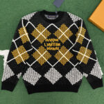 루이비통 【잔디집】 다미에 울 아가일 풀오버 니트 스웨터（레어）