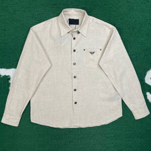 프라다 【잔디집】 샴브레이 코튼 리넨 셔츠 (레어)