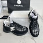 샤넬 【터보】 24P CC로고 트위드 스니커즈（TJ공장）