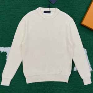 루이비통 【잔디집】 엠브로이더드 시그니처 캐시미어 크루넥（레어）