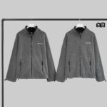 미우미우 【YD공장】 24FW 플리스 집업 자켓 그레이