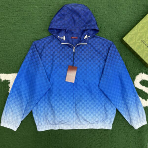 구찌 【잔디집】 GG 모티브 그라데이션 테크니컬 포플린 지퍼 자켓 （레어）