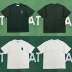 아미 【잔디집】 로고 패치 해비 코튼 반팔 티셔츠（레어）