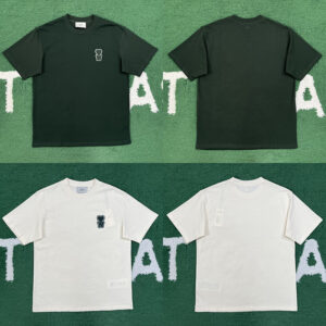 아미 【잔디집】 로고 패치 해비 코튼 반팔 티셔츠（레어）