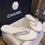 샤넬 【TJ공장】 CC로고 체인 플립플랍 슬리퍼（터보）