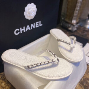 샤넬 【TJ공장】 CC로고 체인 플립플랍 슬리퍼（터보）