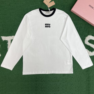 미우미우 【잔디집】 로고 저지 롱 슬리브 티셔츠（레어）
