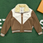 루이비통 【잔디집】 모노그램 블루종 위드 시어링 카라 자켓（레어）