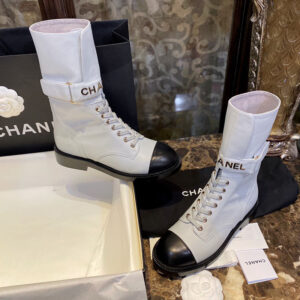 샤넬 【TJ공장】 레이스업 램스킨 부츠 （터보）