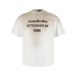 아크네 【잔디집2】 로고 워싱 반팔 티셔츠（세븐）