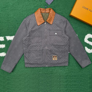 루이비통 【잔디집】 25FW 자카드 댄디 모노그램 코튼 워크웨어 블루종（레어）