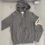 톰브라운 【TJ공장】 4-Bar 사선완장 클래식 루프백 풀집업 후디 （터보）