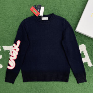 디올 【잔디집】 x 카우스 하우스 로고 울 스웨터（레어）