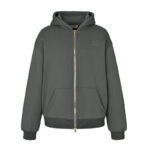 미우미우 【잔디집2】 로고 패딩 후드 집업（세븐）