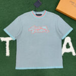 루이비통 【잔디집】 LV 돌핀 인따르시아 숏 슬리브드 크루넥 티셔츠（레어）