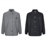 프라다 【잔디집2】 캐시고라 카반 포켓 자켓（세븐）