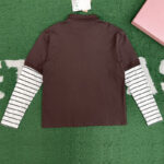 미우미우 【잔디집】 코튼 저지 레이어드 폴로 셔츠（레어）