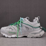 발렌시아가 【OK공장】 트랙 레이스 트레일 스니커즈 그레이/그린/블루