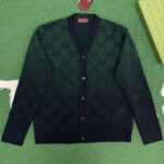 구찌 【잔디집】 GG 울 자카드 그라데이션 가디건（레어）