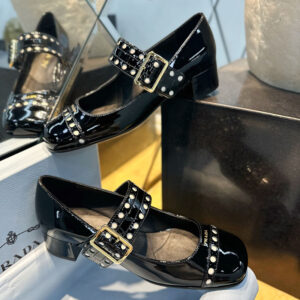 프라다 【Hello】 페이턴트 가죽 메리제인 펌프스 (터보)