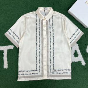 디올 【잔디집】 Couture 은방울꽃 버뮤다 반팔 셔츠（레어）