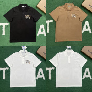 버버리 【잔디집】 EKD 체크 코튼 폴로 셔츠（레어）