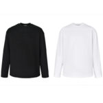 미우미우 【잔디집2】 로고 자수 긴팔 티셔츠（세븐）