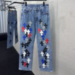 크롬하츠 【사슬공장】 멀티 크로스 데님 팬츠