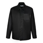 로에베 【잔디집2】 램스킨 집업 오버셔츠（세븐）