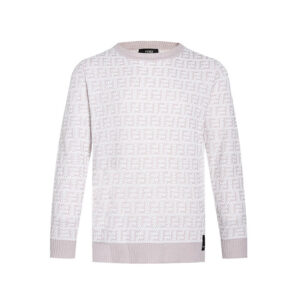 펜디 【잔디집2】 FF 로고 자카드 풀오버 울 스웨터 니트（세븐）