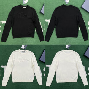 디올 【잔디집】 리본 저지 울 스웨터（레어）