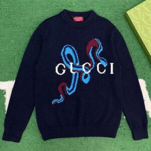 구찌 【잔디집】 스네이크 로고 울 캐시미어 스웨터 니트 (레어)