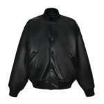 발렌시아가 【잔디집2】 파리스 봄버 레더 자켓（세븐）