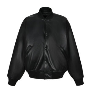 발렌시아가 【잔디집2】 파리스 봄버 레더 자켓（세븐）