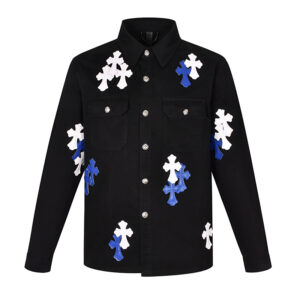 크롬하츠 【잔디집2】 크로스 와펜 더블포켓 버튼 셔츠 남방 （세븐）