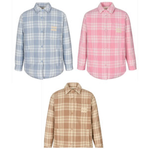 미우미우 【잔디집2】 로고 플란넬 패딩 셔츠（세븐）