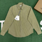 버버리 【잔디집】 EKD 캔버스 코튼 스트라이프 셔츠（레어）