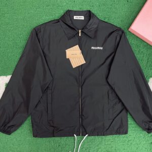 미우미우 【잔디집】 드로스트링 로고 셔츠 자켓（레어）