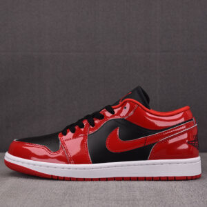 나이키 【CJ공장】 에어조던1 로우 SE 페이턴트 바시티 레드 블랙 HV4089-006