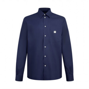 펜디 [잔디집2] 스몰 라벨 롱 슬리브 셔츠 다크블루 포플린