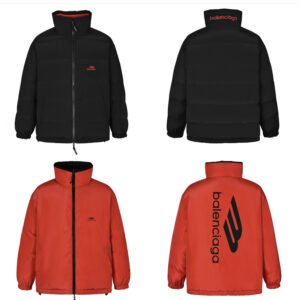 발렌시아가 【잔디집2】 코쿤 킥 퍼퍼 패딩 자켓（세븐）